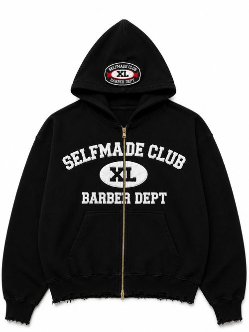 VINTAGE BLACK ZIP-UP Hoodie