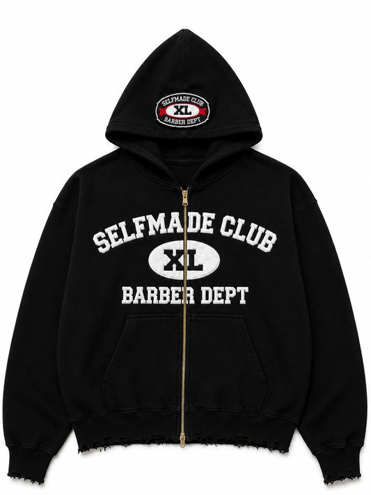 VINTAGE BLACK ZIP-UP Hoodie